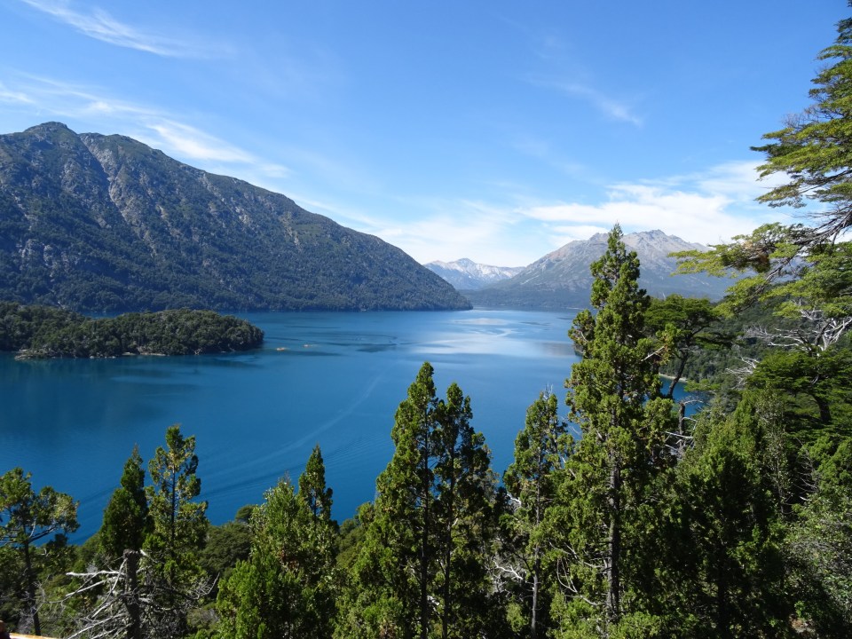 Lake beneath glacier