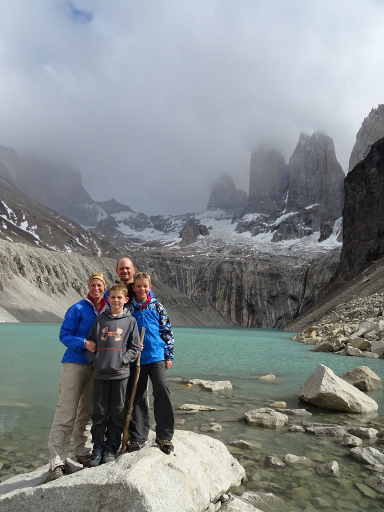 We made it to the top - you have to go all the way to see the Torres Del Paine - so you have to earn it.  No tour bus to see this view...