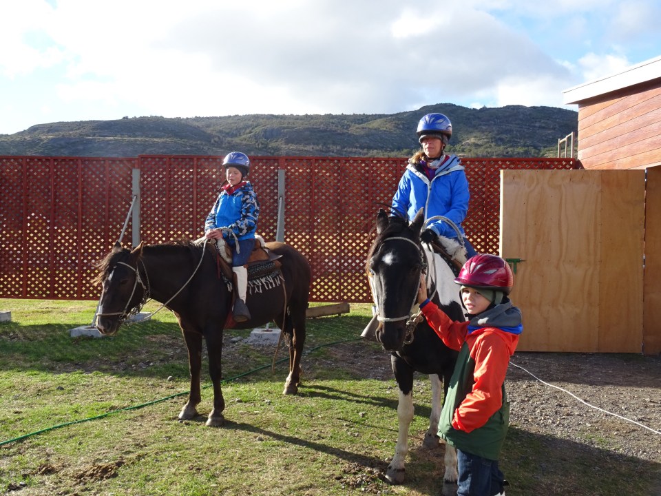 Getting Ready to go - we can do this! We took riding lessons.