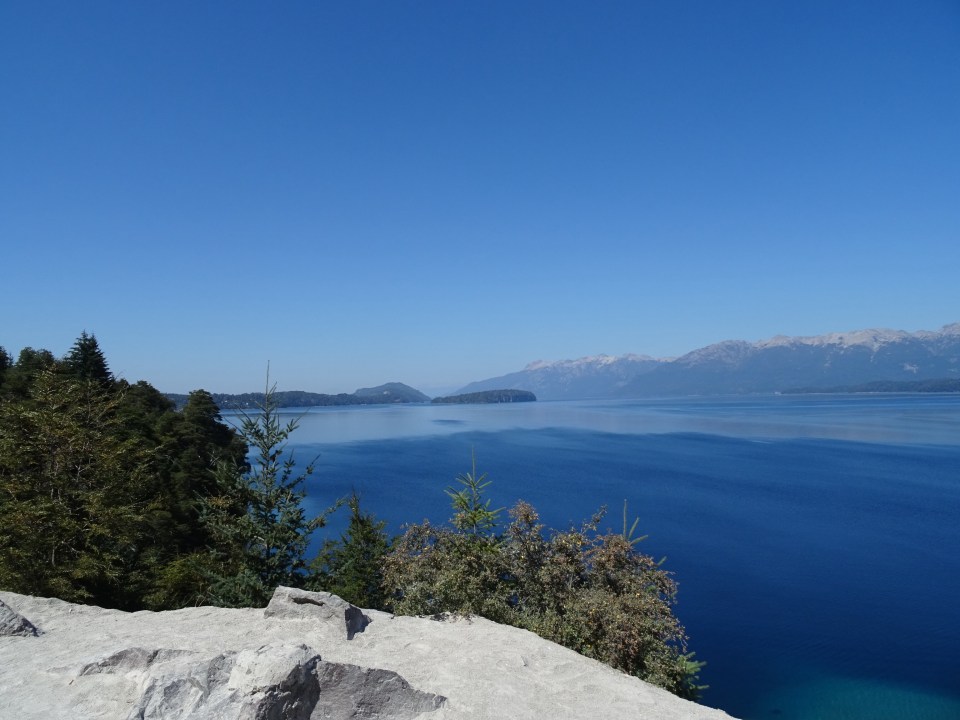 The same lake as in Bariloche extends almost to the border - it's a huge lake, you could spend months just going around the lake.