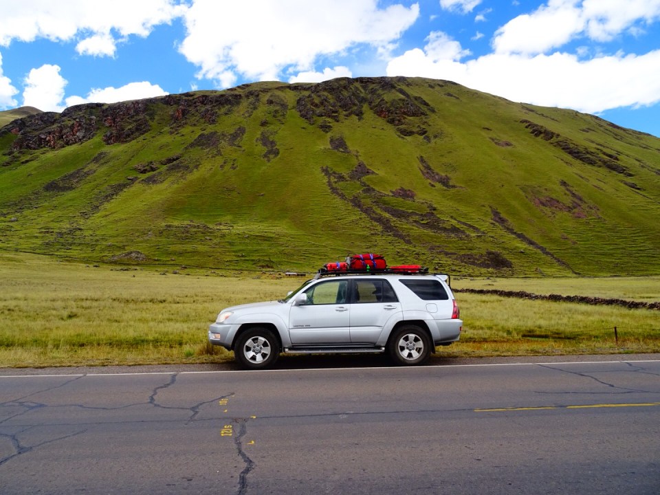 along the road in peru
